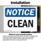 Signmission Clean, 10 in W x Rectangle, Vinyl Decal OS-2PACK-NS-D-710-L-10625 - alternate 3